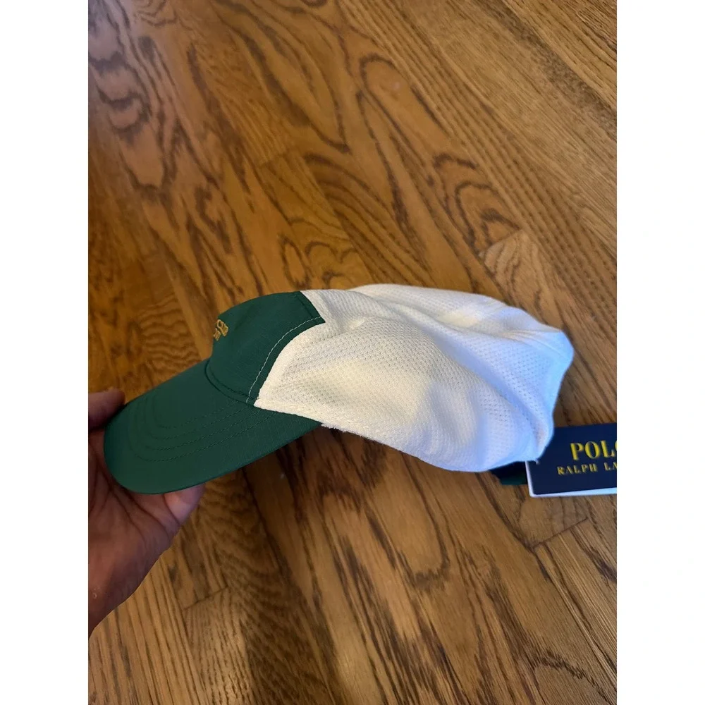 Polo Ralph Lauren PRL Running Club Hat Green White Mesh Performance Cap NEW